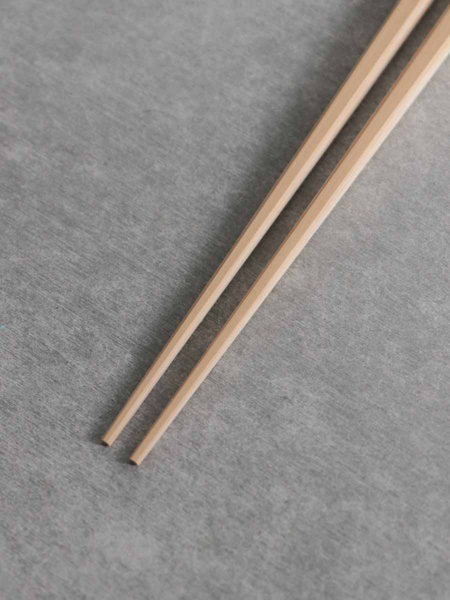 京・嵯峨四角箸 白竹22.5cm
