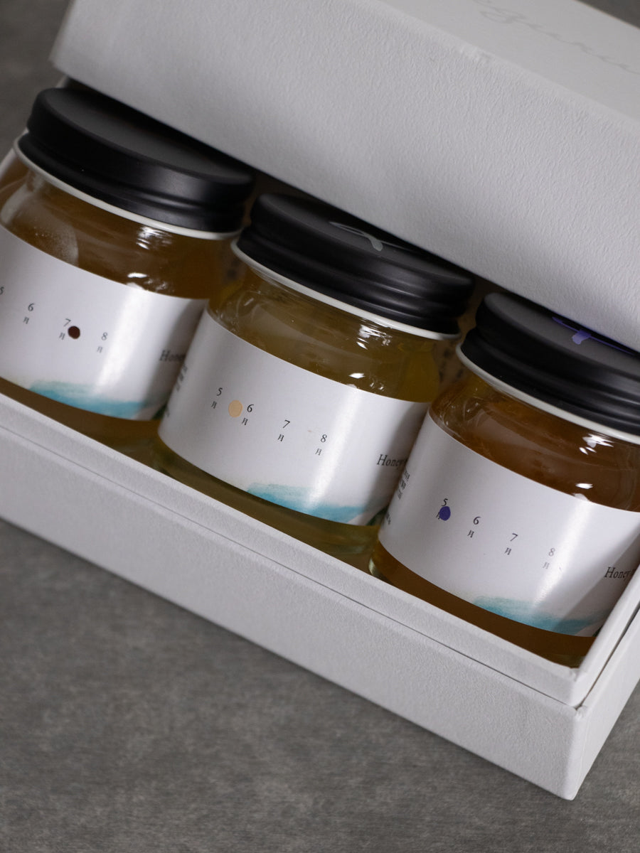 蜂蜜箱入り3種類セット(各50g)