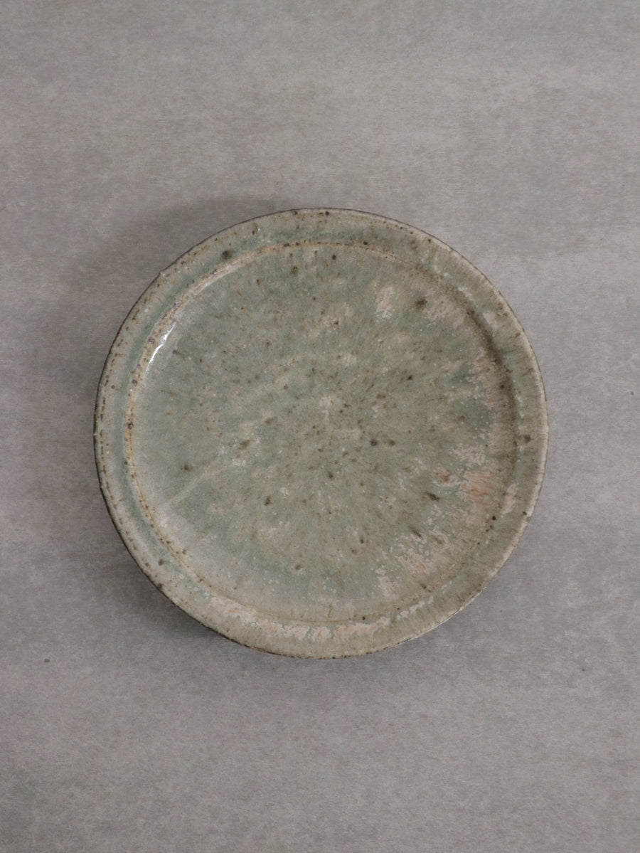 灰釉リム皿(L)