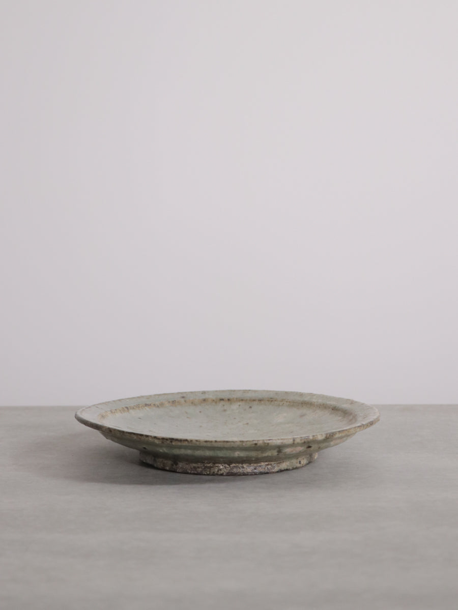 灰釉リム皿(L)