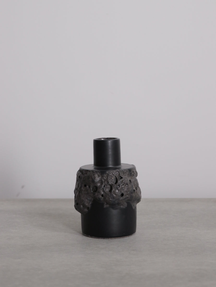 Otto Keramik Black Glaze Flower Vase