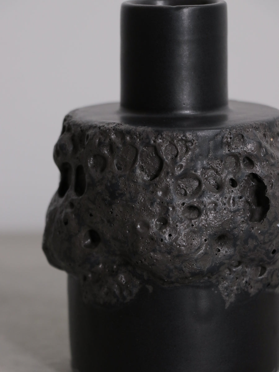 Otto Keramik Black Glaze Flower Vase