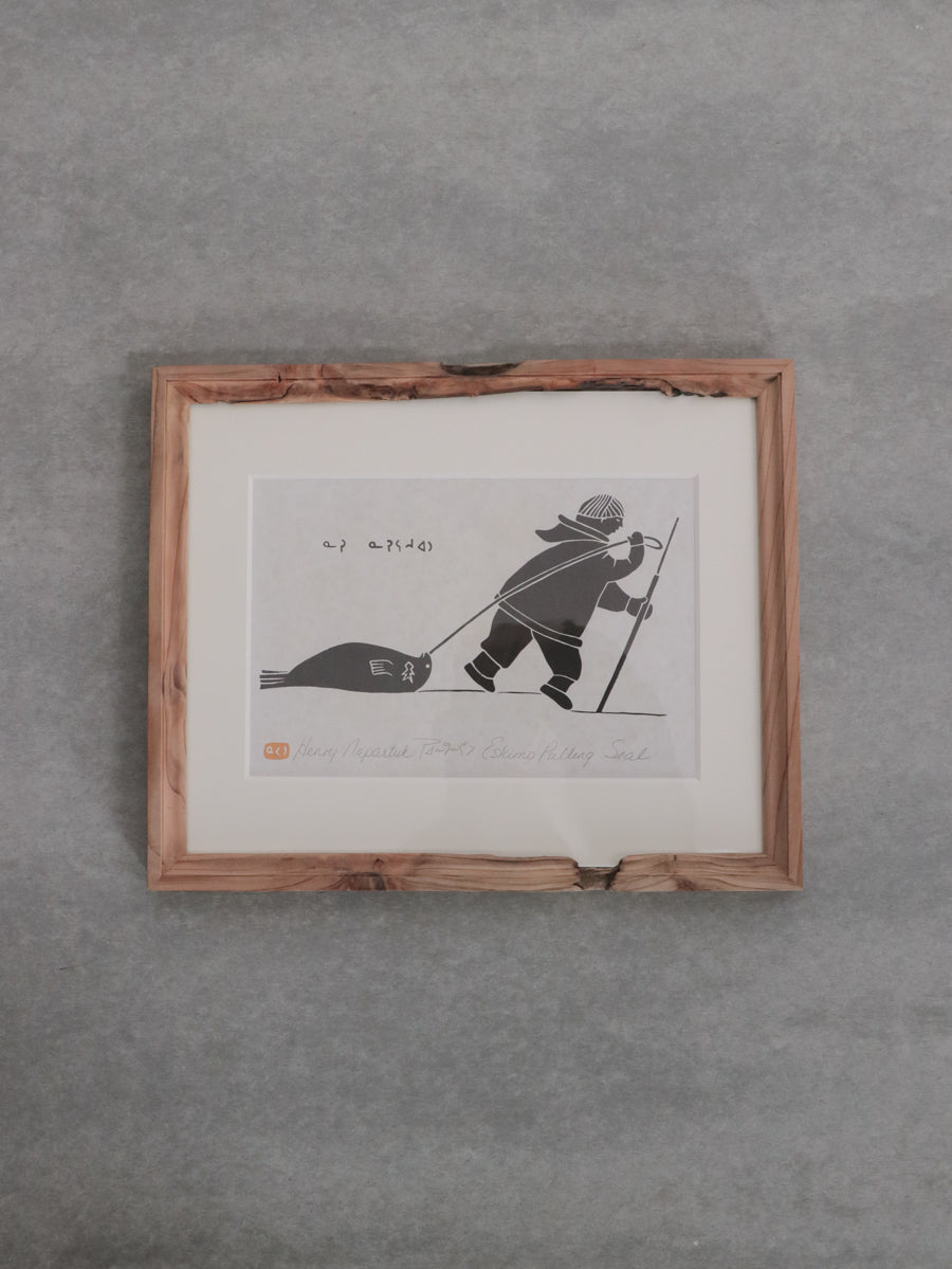 額装 エスキモー木版画