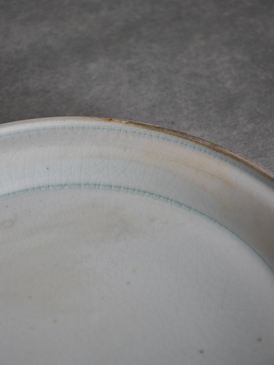 白磁段縁皿(ツヤ)