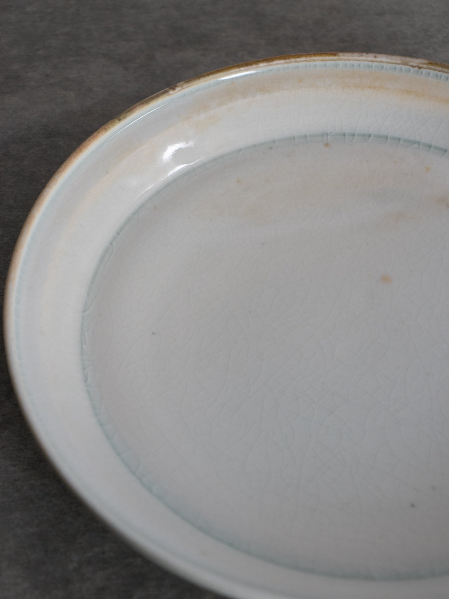 白磁段縁皿(ツヤ)