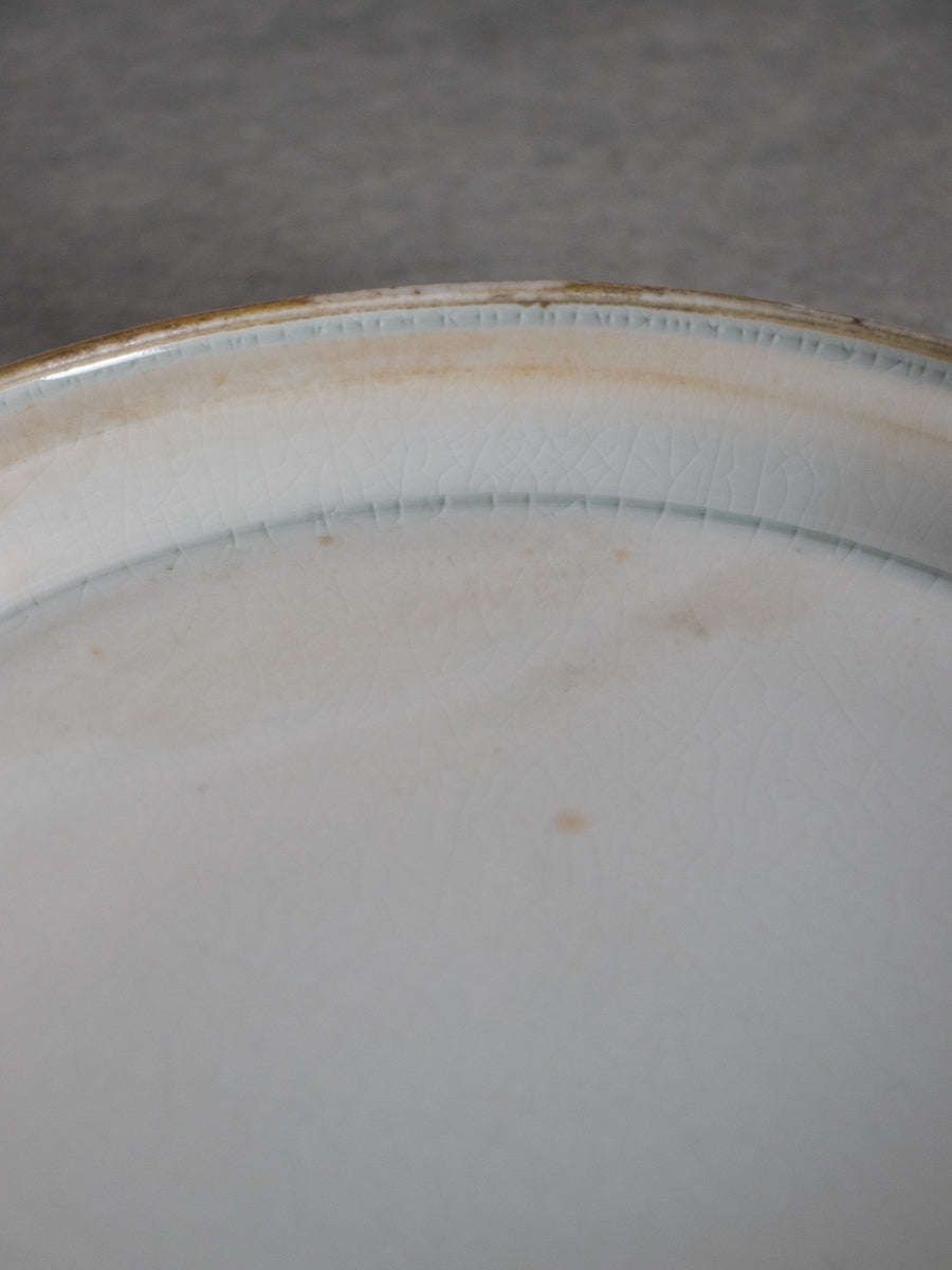 白磁段縁皿(ツヤ)