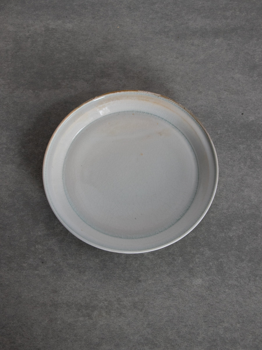 白磁段縁皿(ツヤ)
