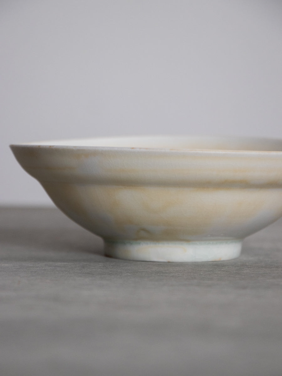 白磁縁丸小鉢(黄)