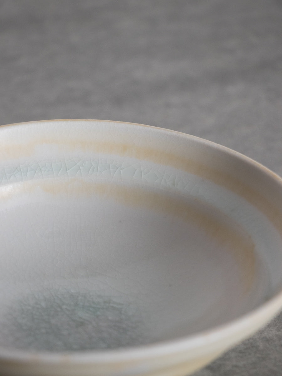 白磁縁丸小鉢(黄)