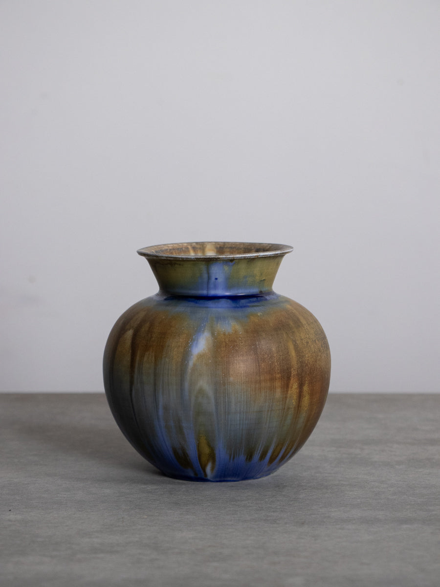 呉須流しカブ花瓶_中