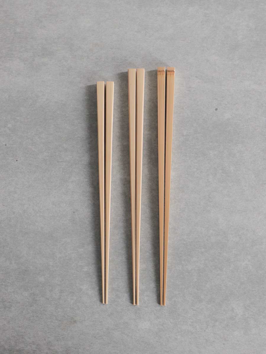 京・嵯峨四角箸 白竹24cm