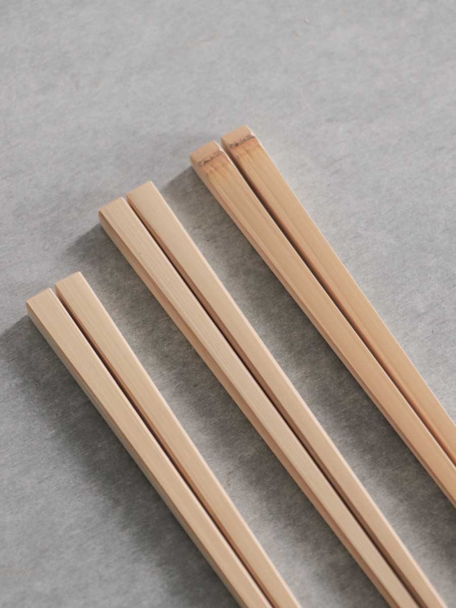 京・嵯峨四角箸 白竹24cm