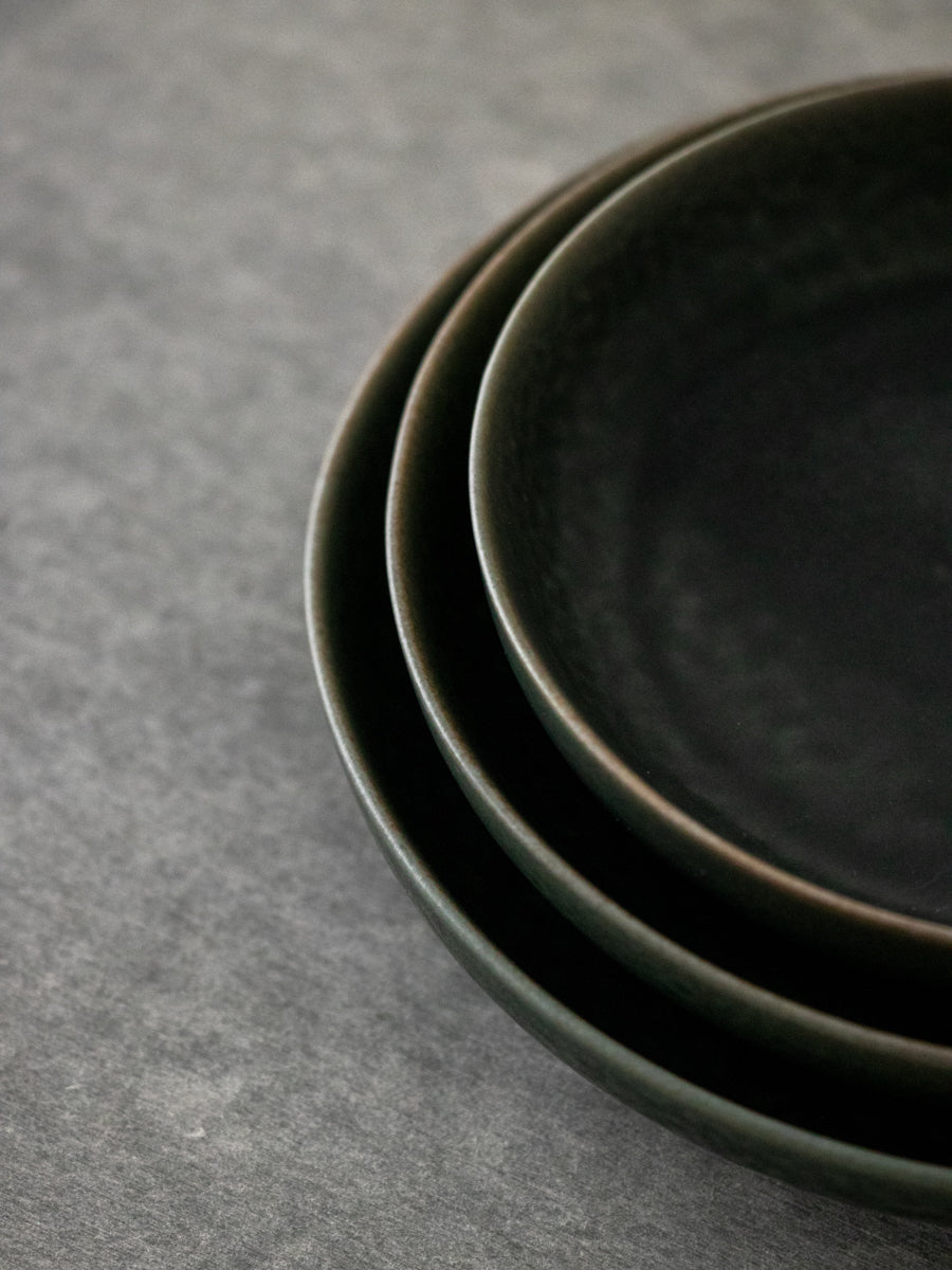 ReIRABO Round plate winter night gray S