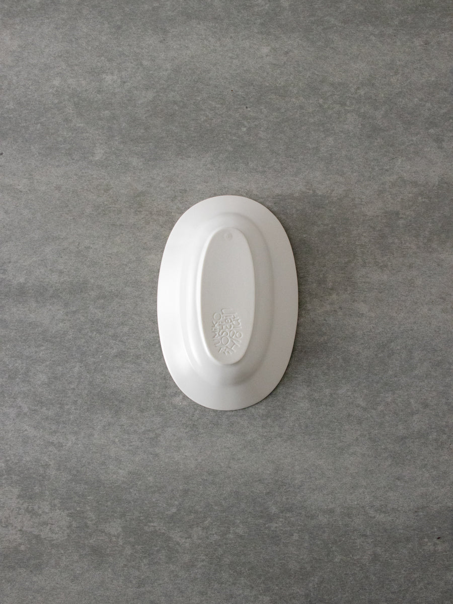 oval plate lily white S
