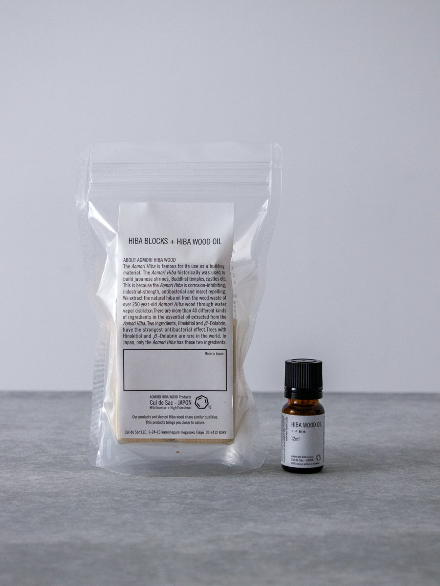 ヒバブロック+ヒバ精油/ HIBA BLOCKS +HIBA WOOD OIL
