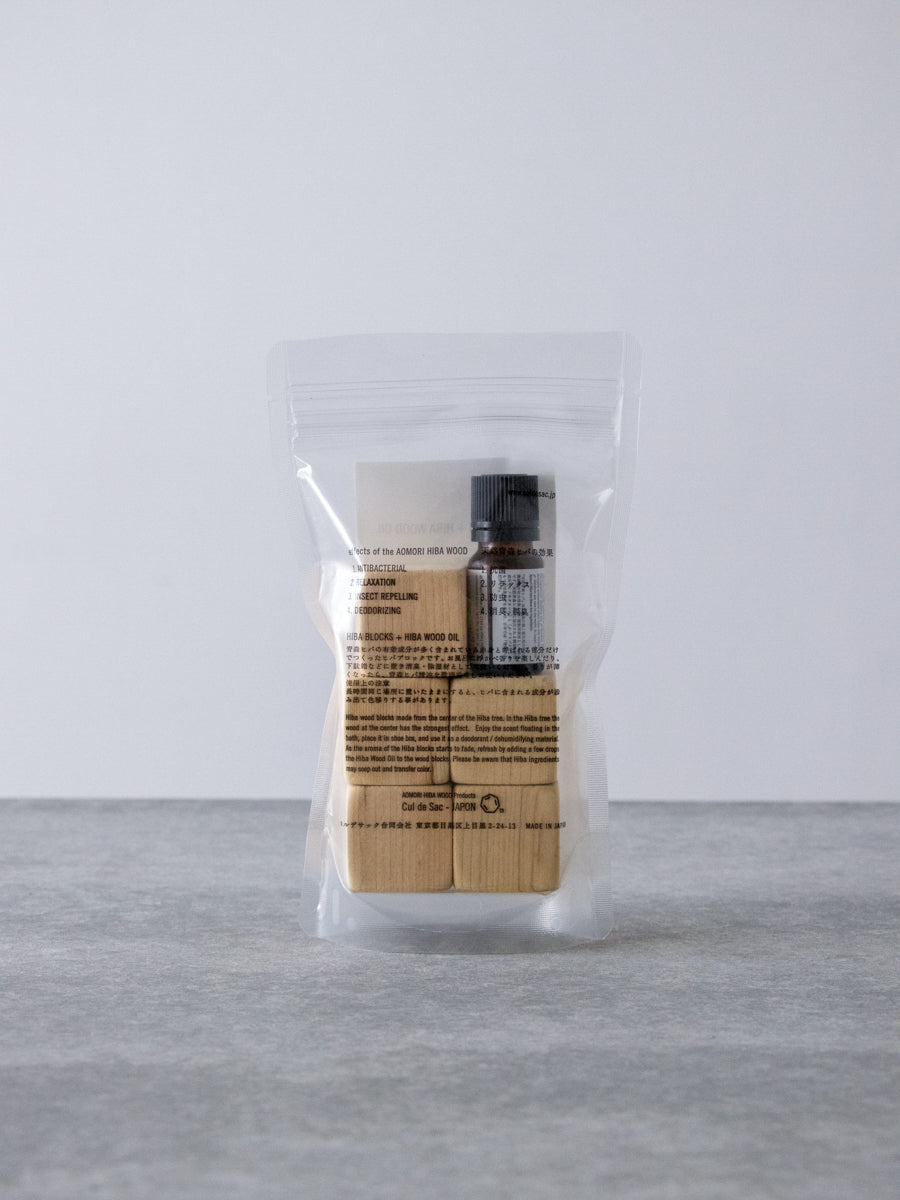 ヒバブロック+ヒバ精油/ HIBA BLOCKS +HIBA WOOD OIL