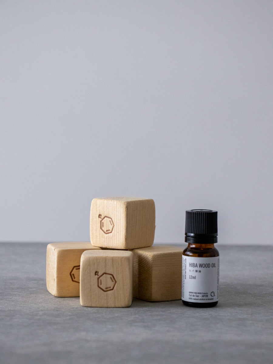 ヒバブロック+ヒバ精油/ HIBA BLOCKS +HIBA WOOD OIL