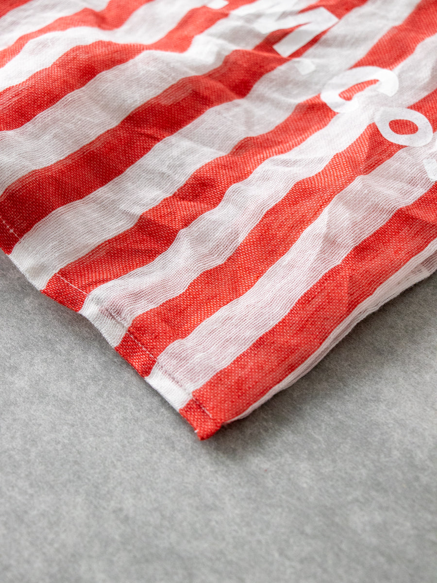 STEEL LINEN SHOPPING BAG A:Red