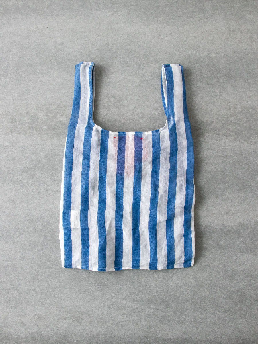 STEEL LINEN SHOPPING BAG C:Blue