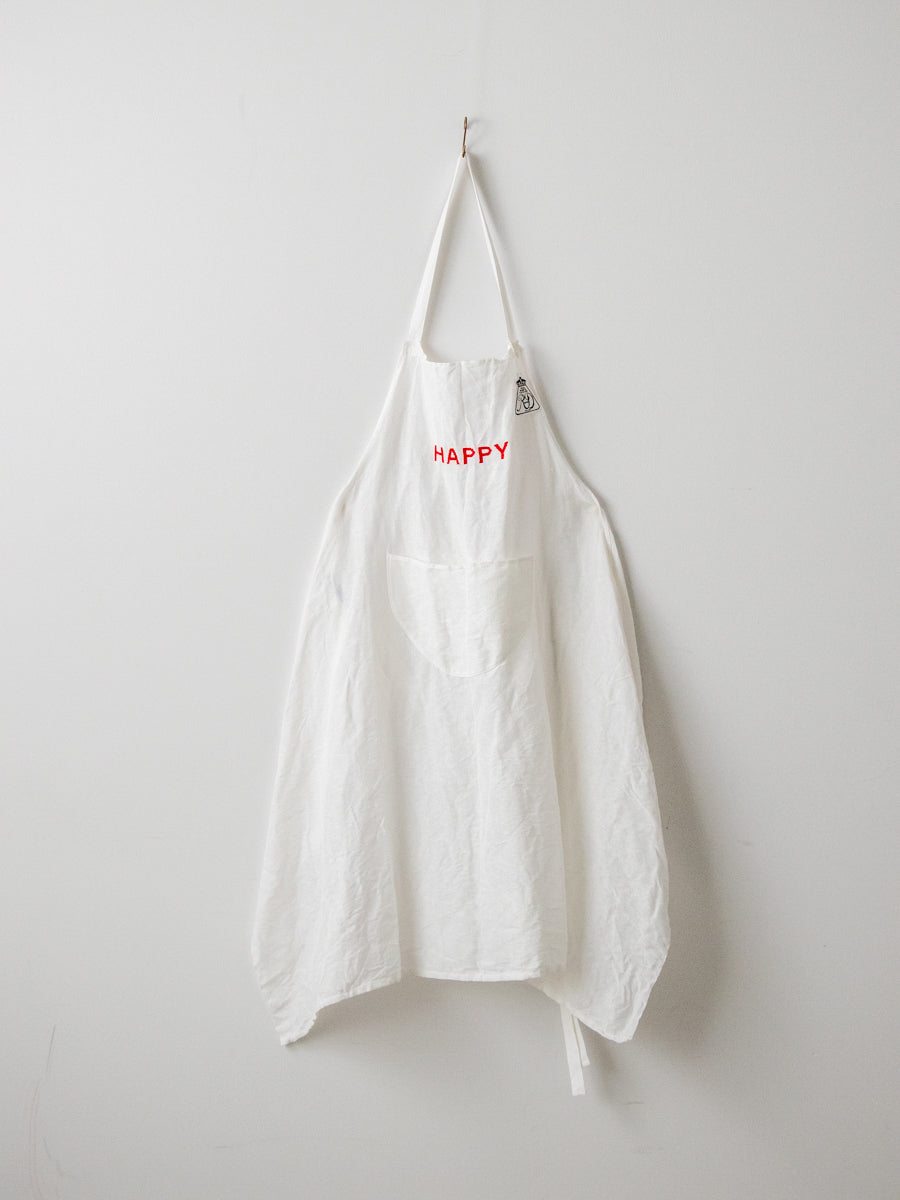 APRON A: HAPPY