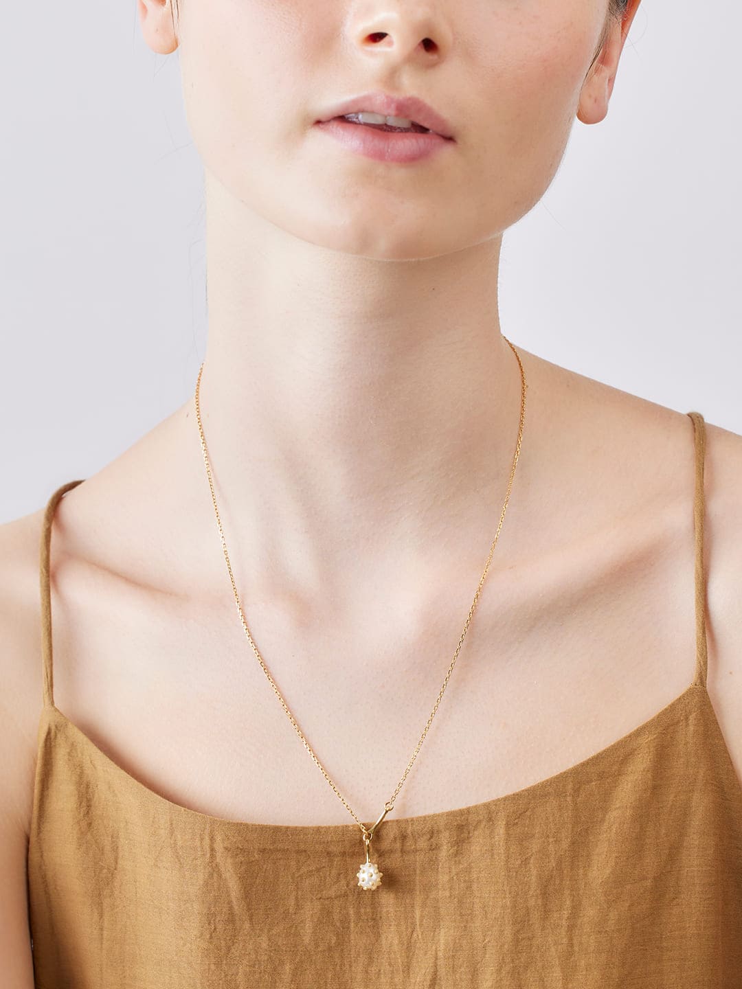 Bane Necklace Taupe Gold