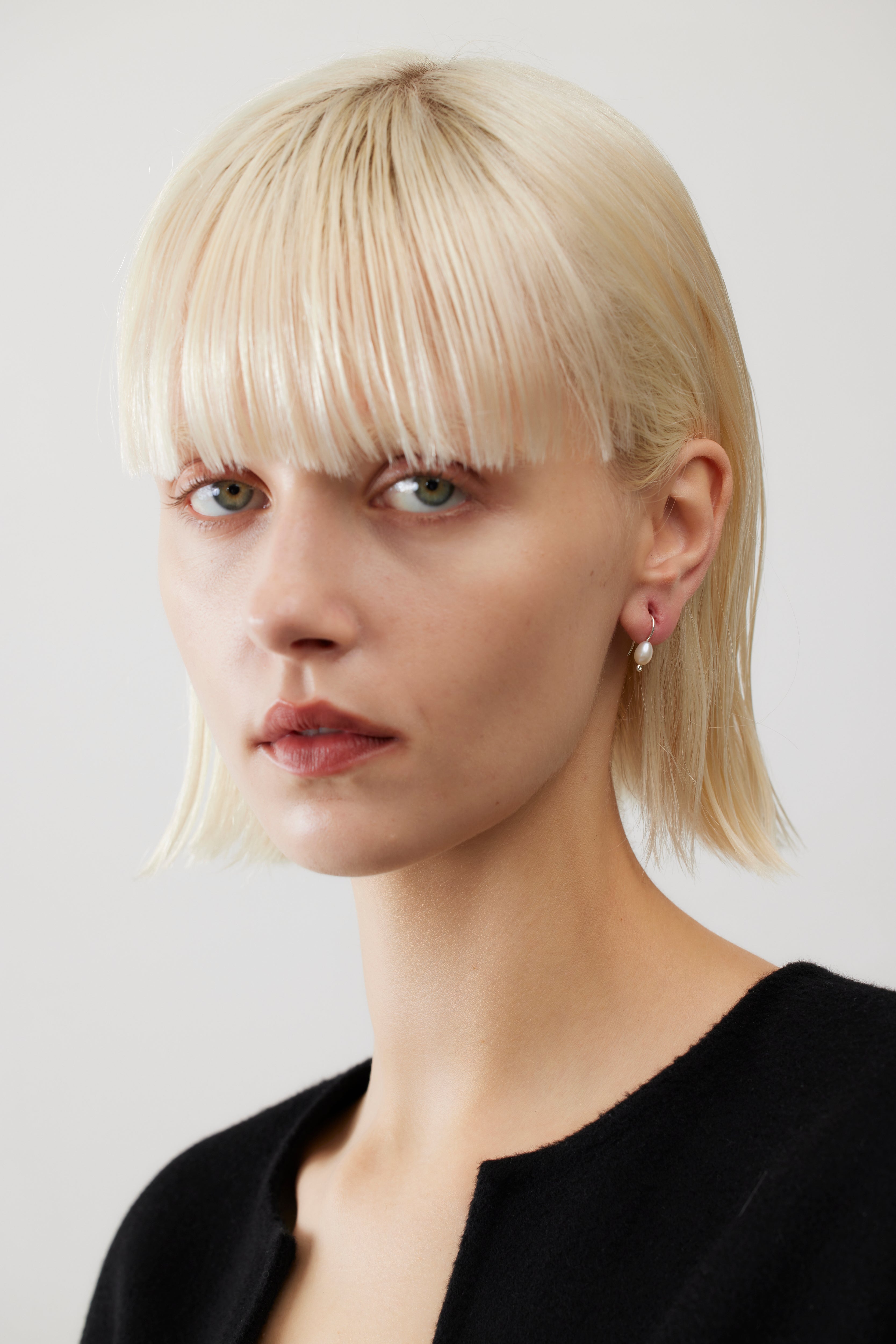 Mermaid Earring, Single / White