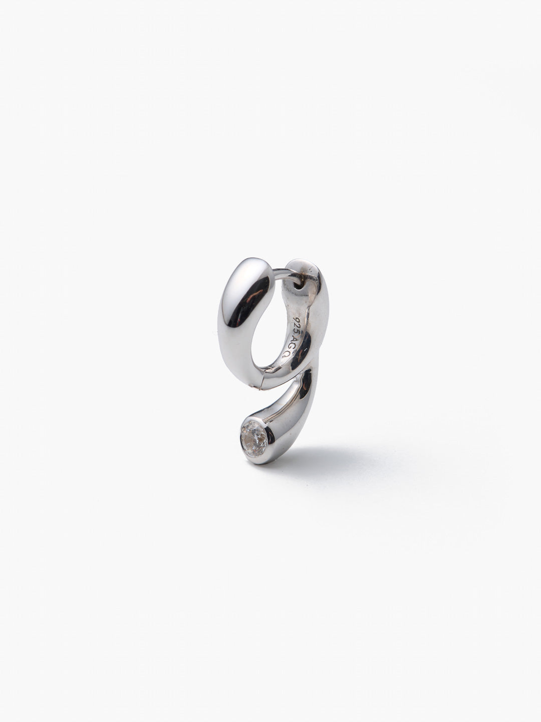 Mermaid Pool Huggie Silver