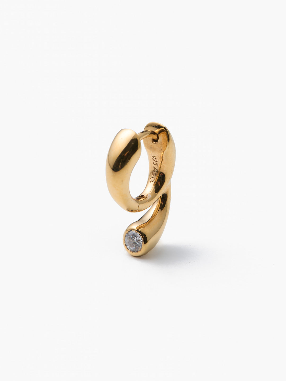 Mermaid Pool Huggie Gold