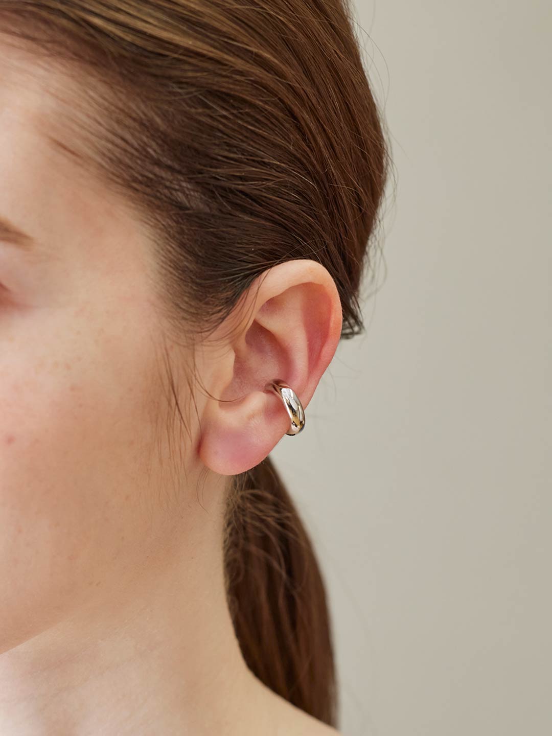 Omotesando Chunk Ear Cuff Silver