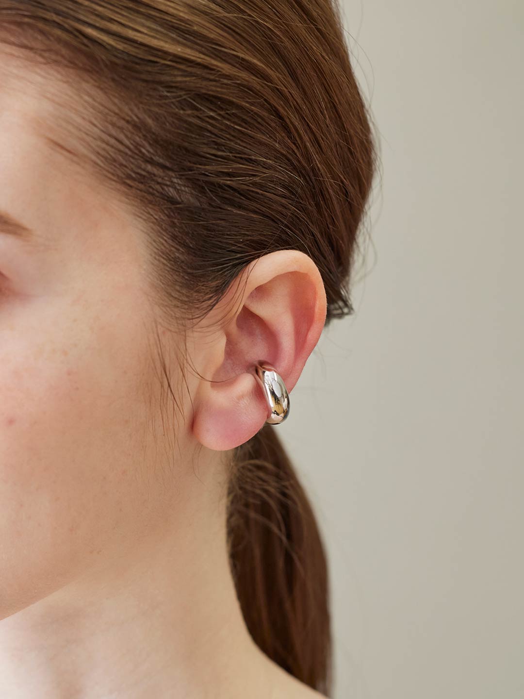 Omotesando Chunky Ear Cuff Silver
