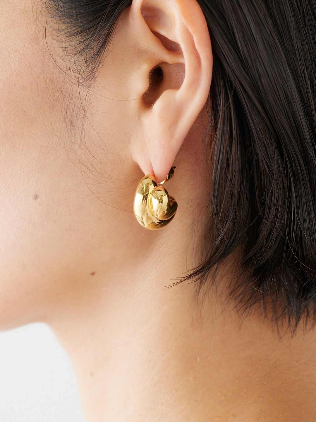 Tryvann Trail Earring Gold ptd.Slv.-PAIR