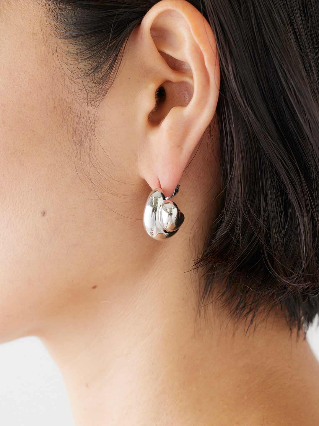 Tryvann Trail Earring Silver LEFT