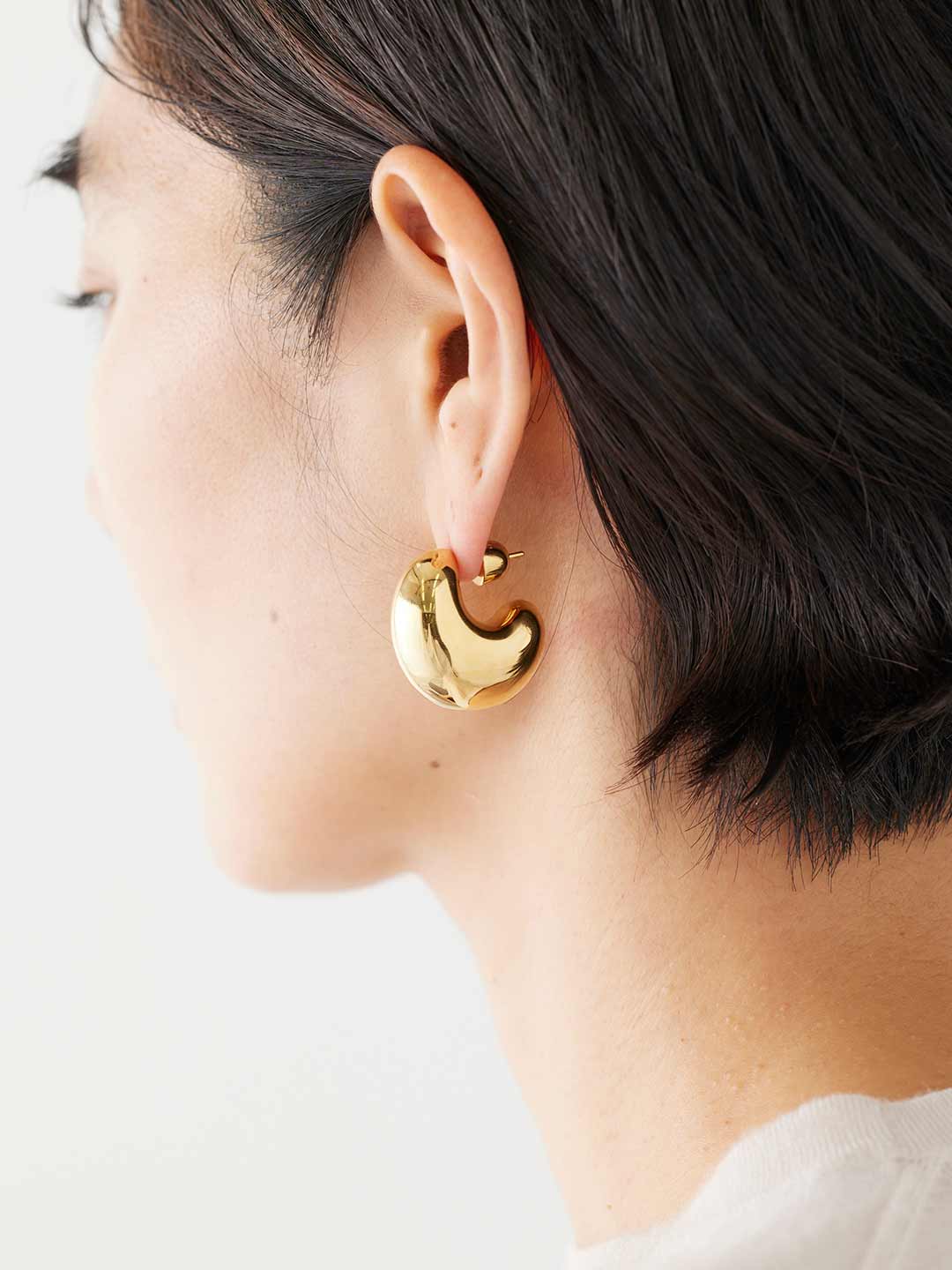 Tryvann Dome Earring Gold ptd. Slv.-PAIR