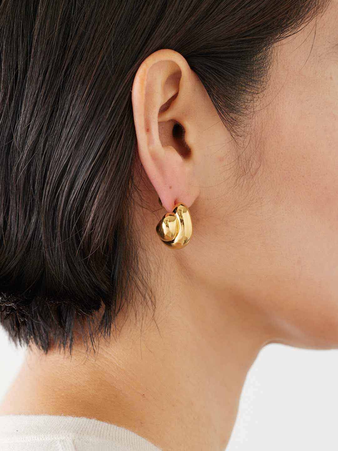 Tryvann Trail Earring Gold ptd. Silver R