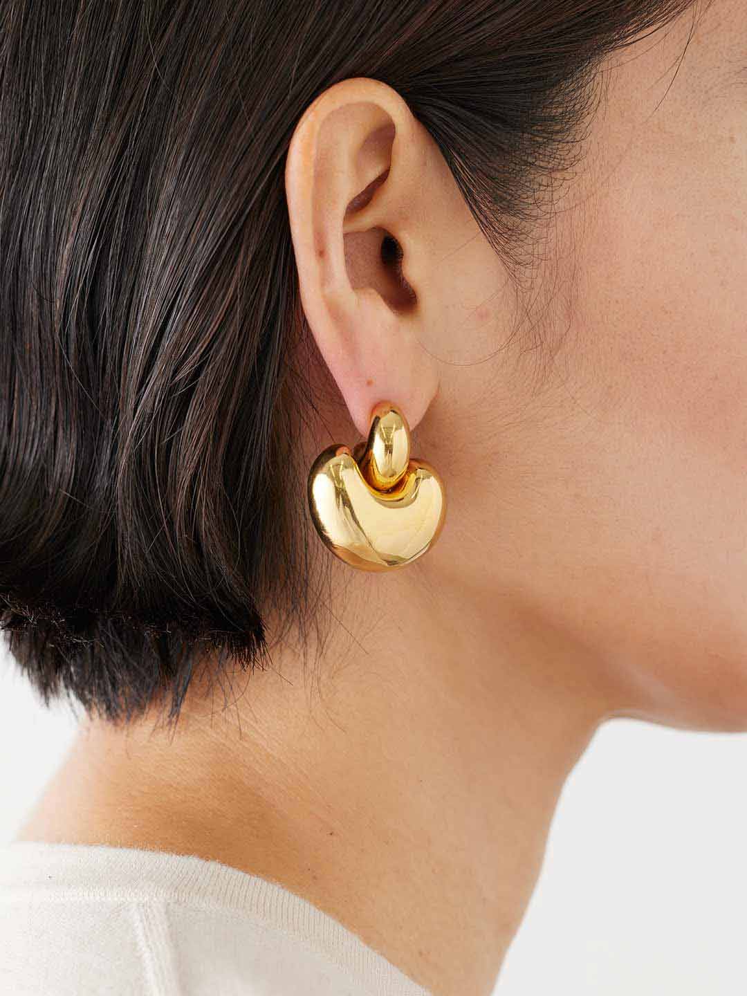 Tryvann Earring Goldplated Silver - PAIR