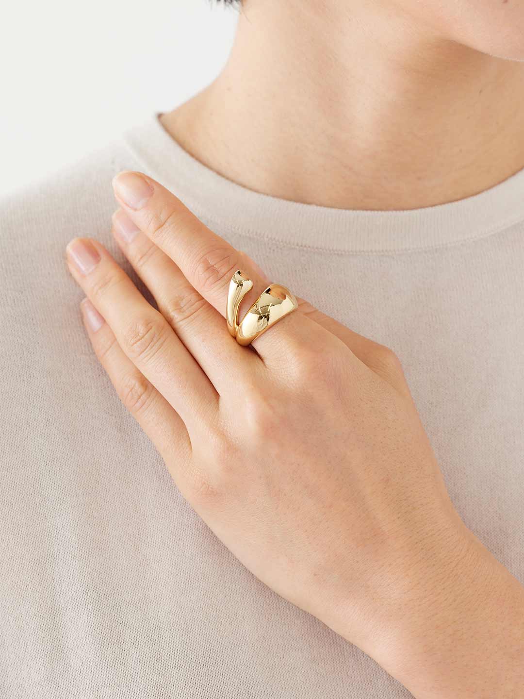 Sagene Ring Goldplated Silver