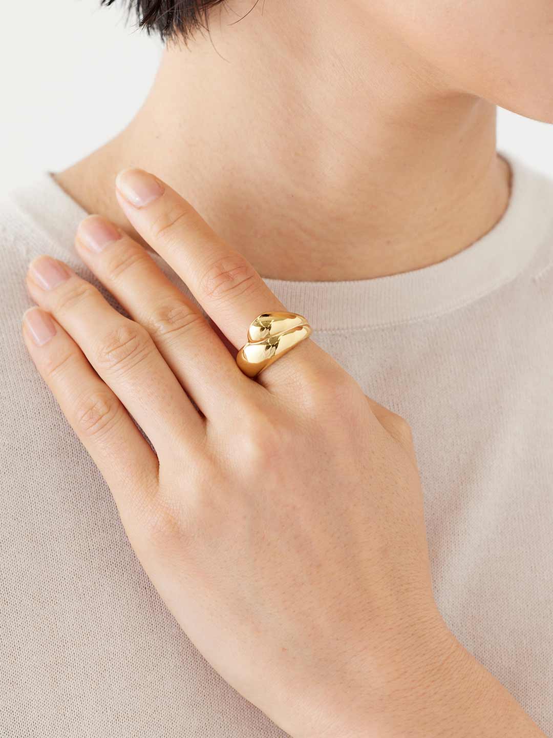 Tryvann Trail Ring Goldplated Silver