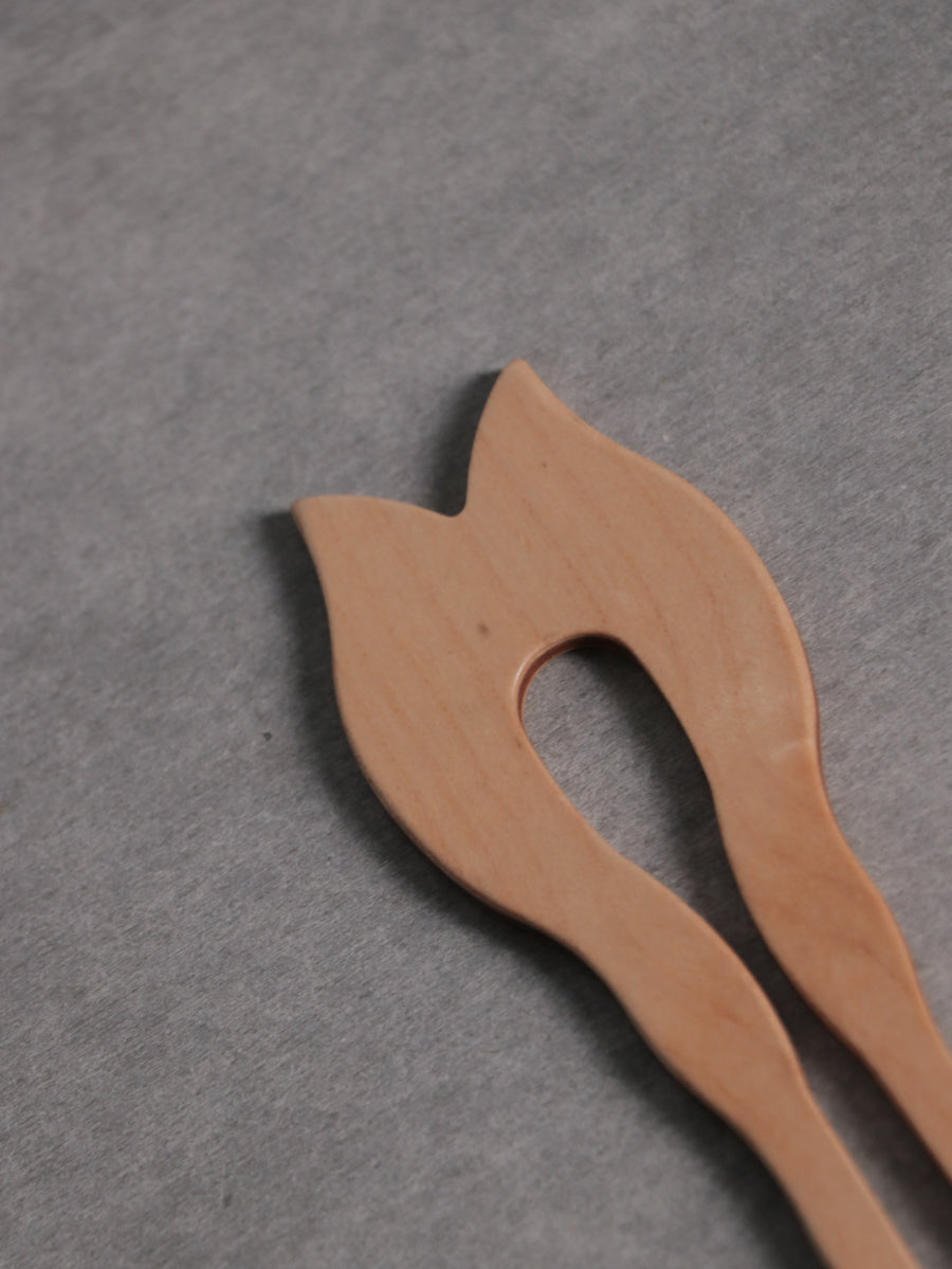 Natural Wood DoubleAstick, 2pins, small/14cm