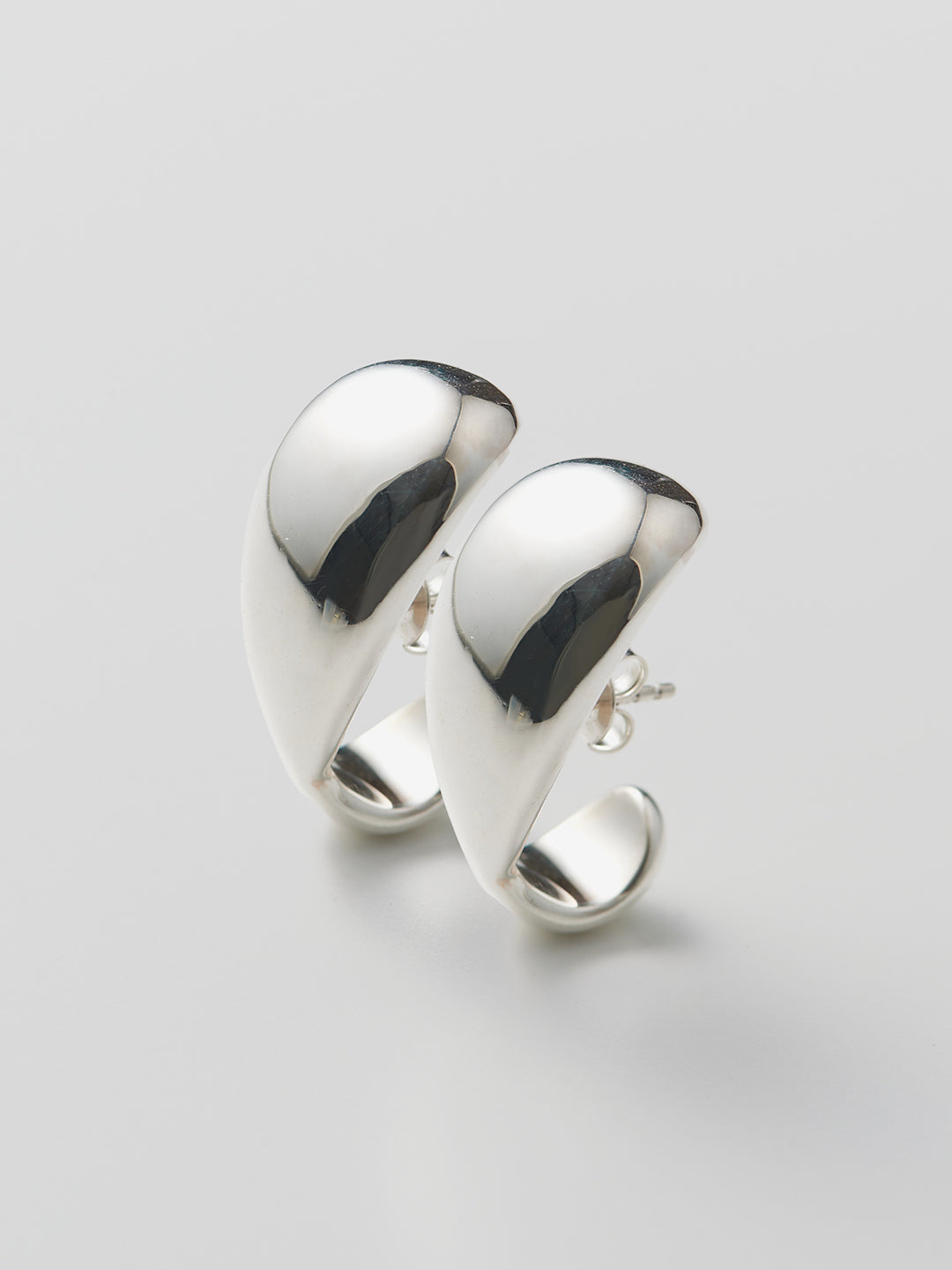 【受注商品】Scarf Thick Earrings/Silver