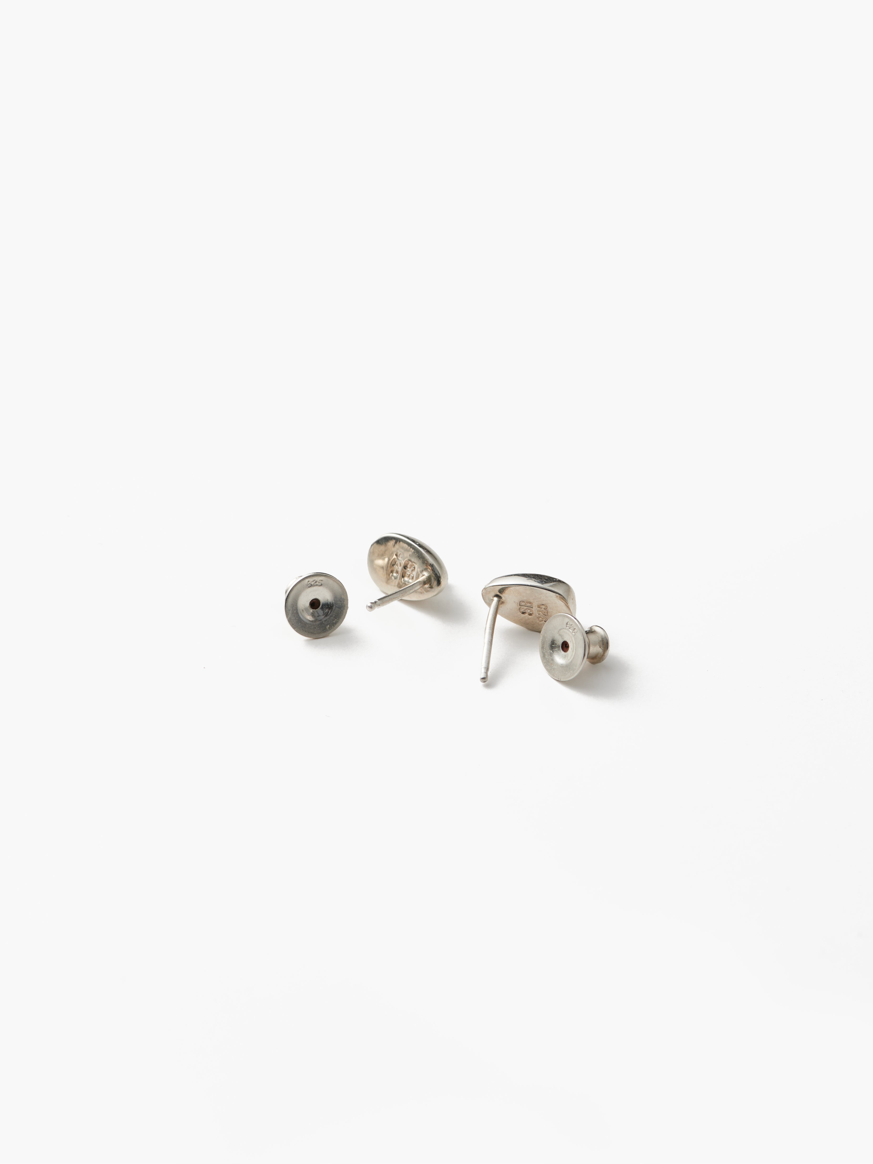Tiny Egg Studs / Silver