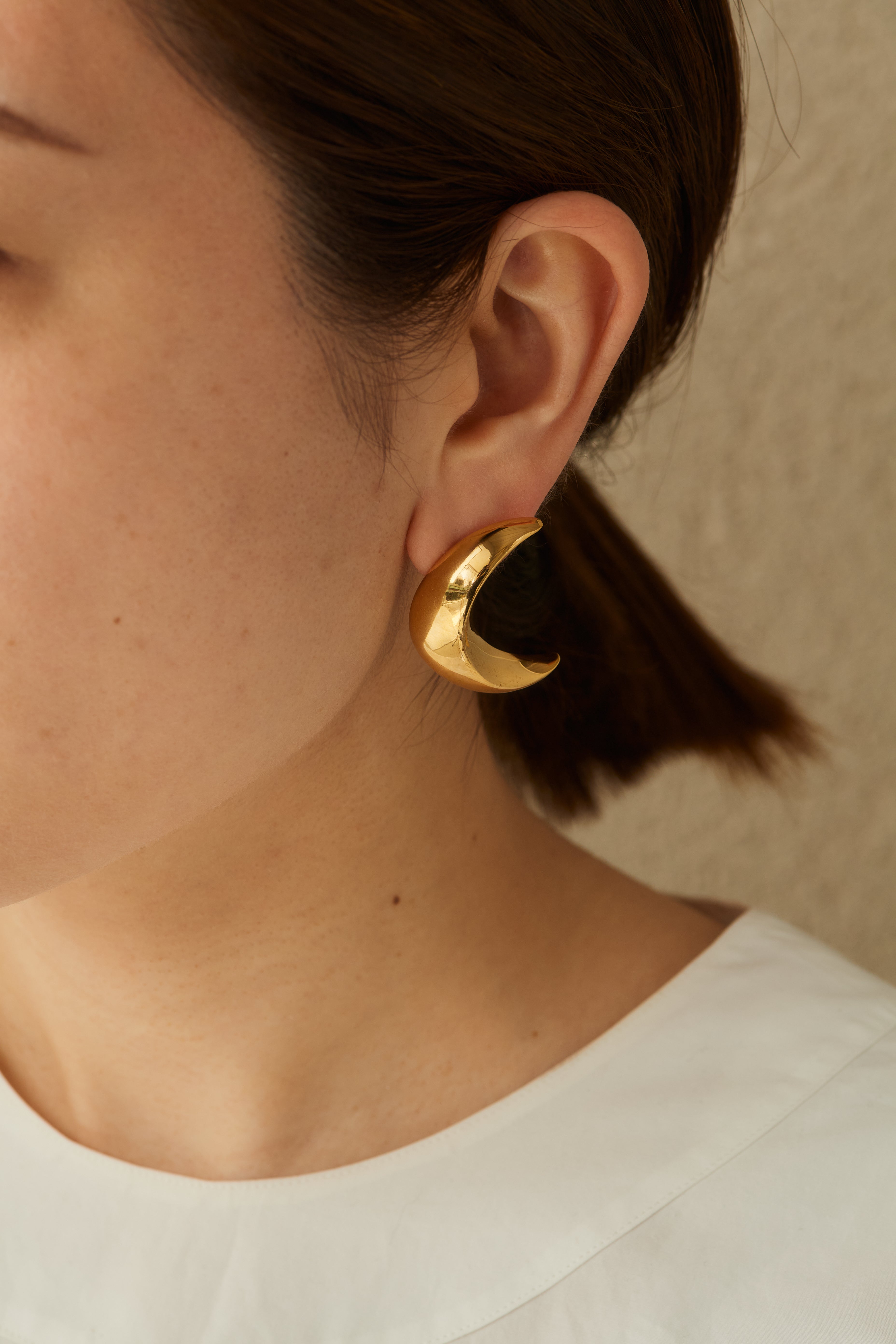 Gold Moon Earring