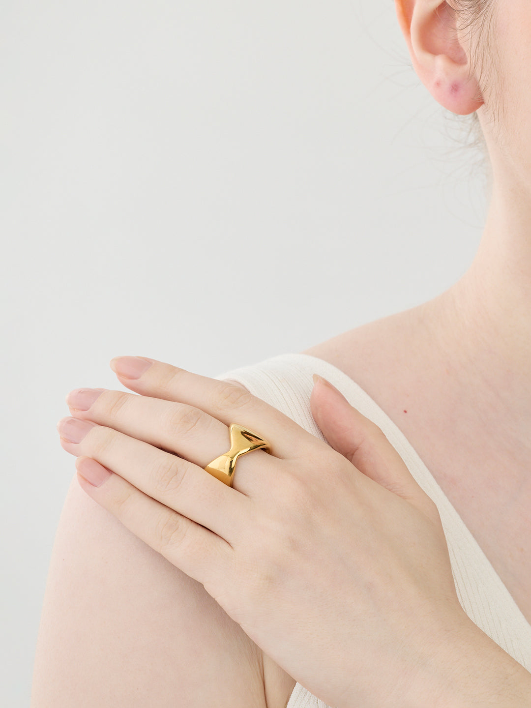 【受注商品】Scarf Thick Ring/Gold
