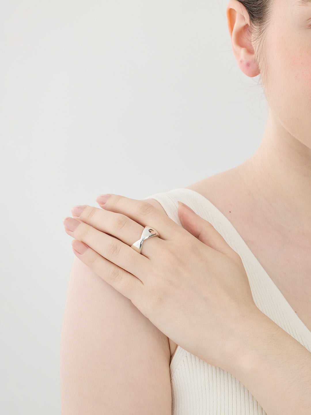 【受注商品】Scarf Thin Ring/Silver