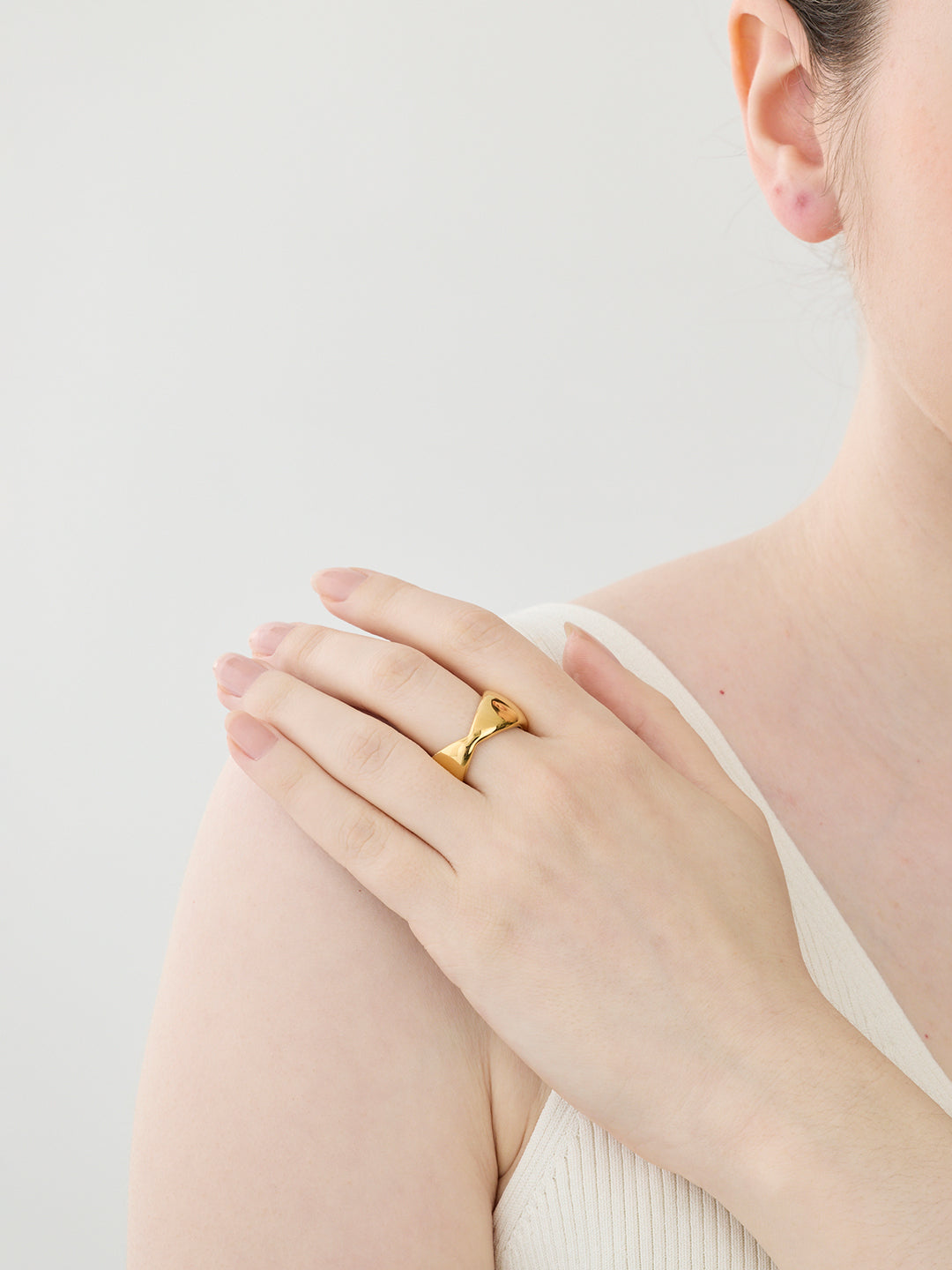 【受注商品】Scarf Thin Ring/Gold