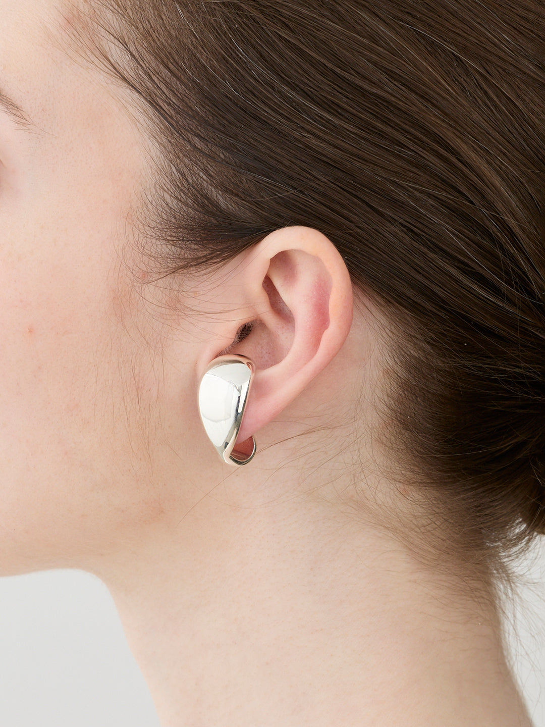 【受注商品】Scarf Thick Earrings/Silver