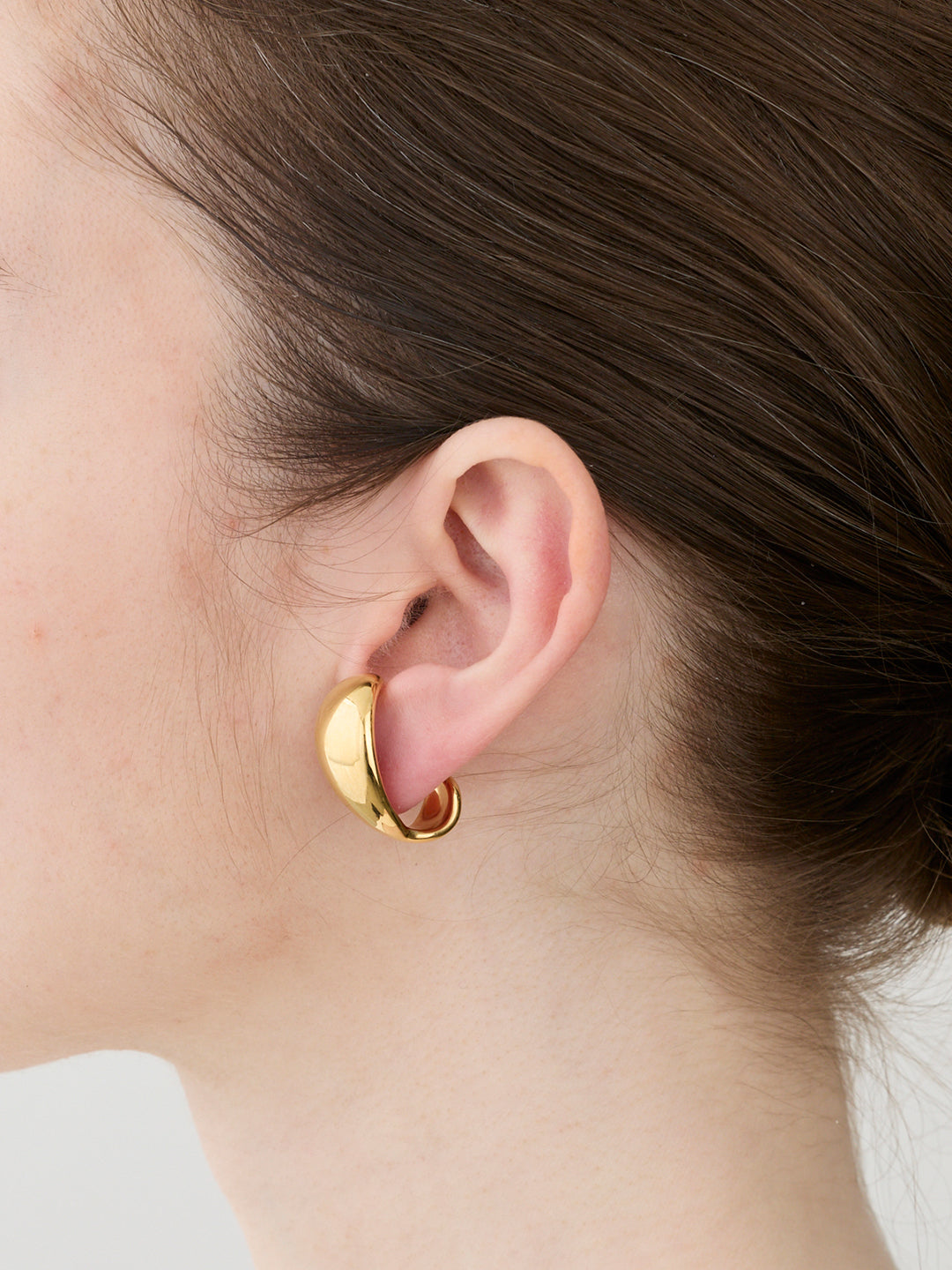 【受注商品】Scarf Thin Earrings/Gold