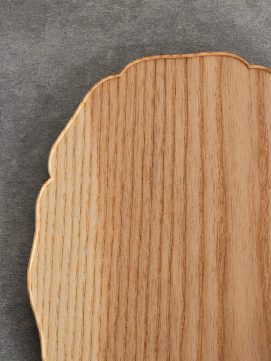 輪花皿　楕円皿8寸