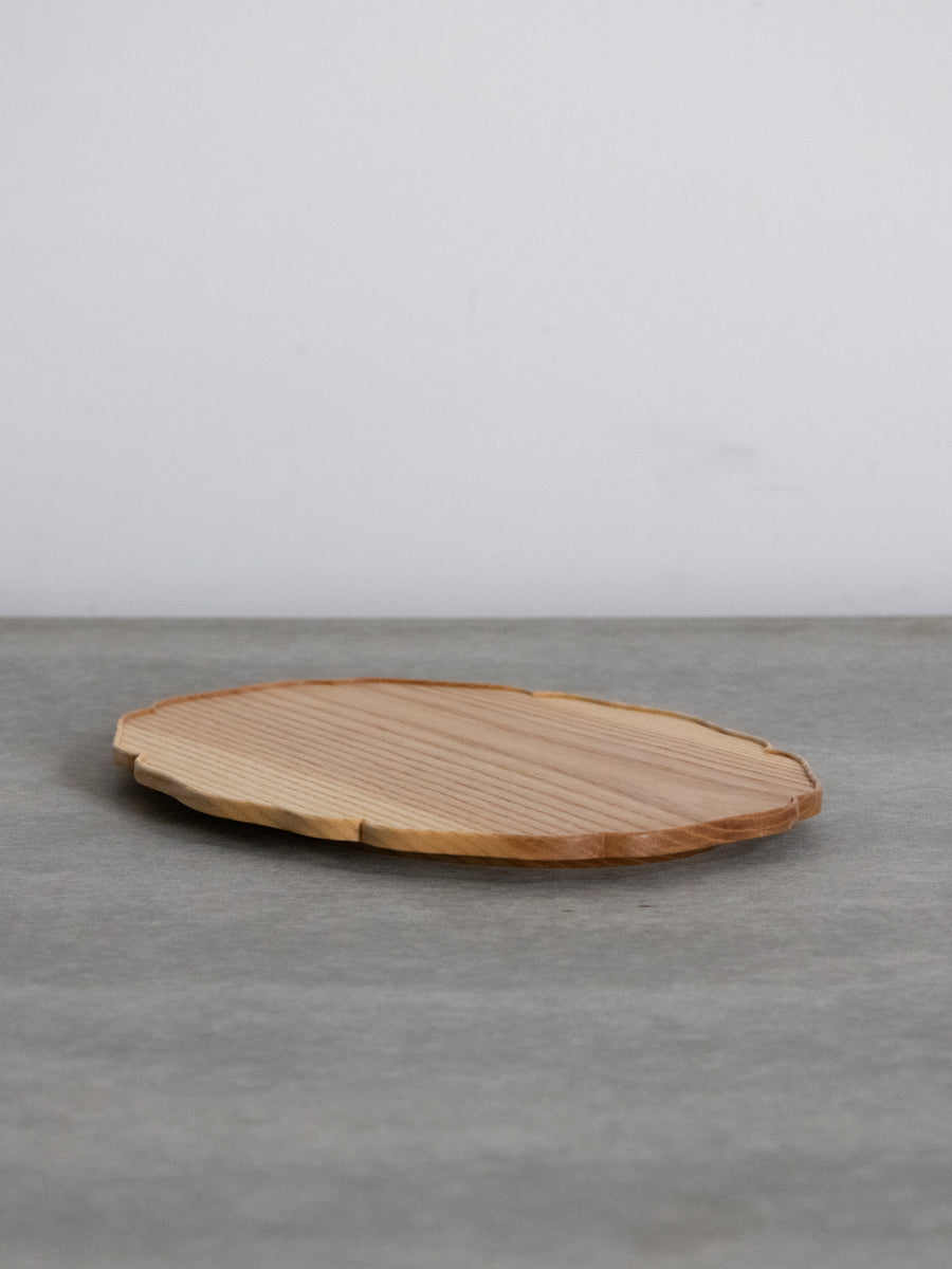 輪花皿　楕円皿8寸