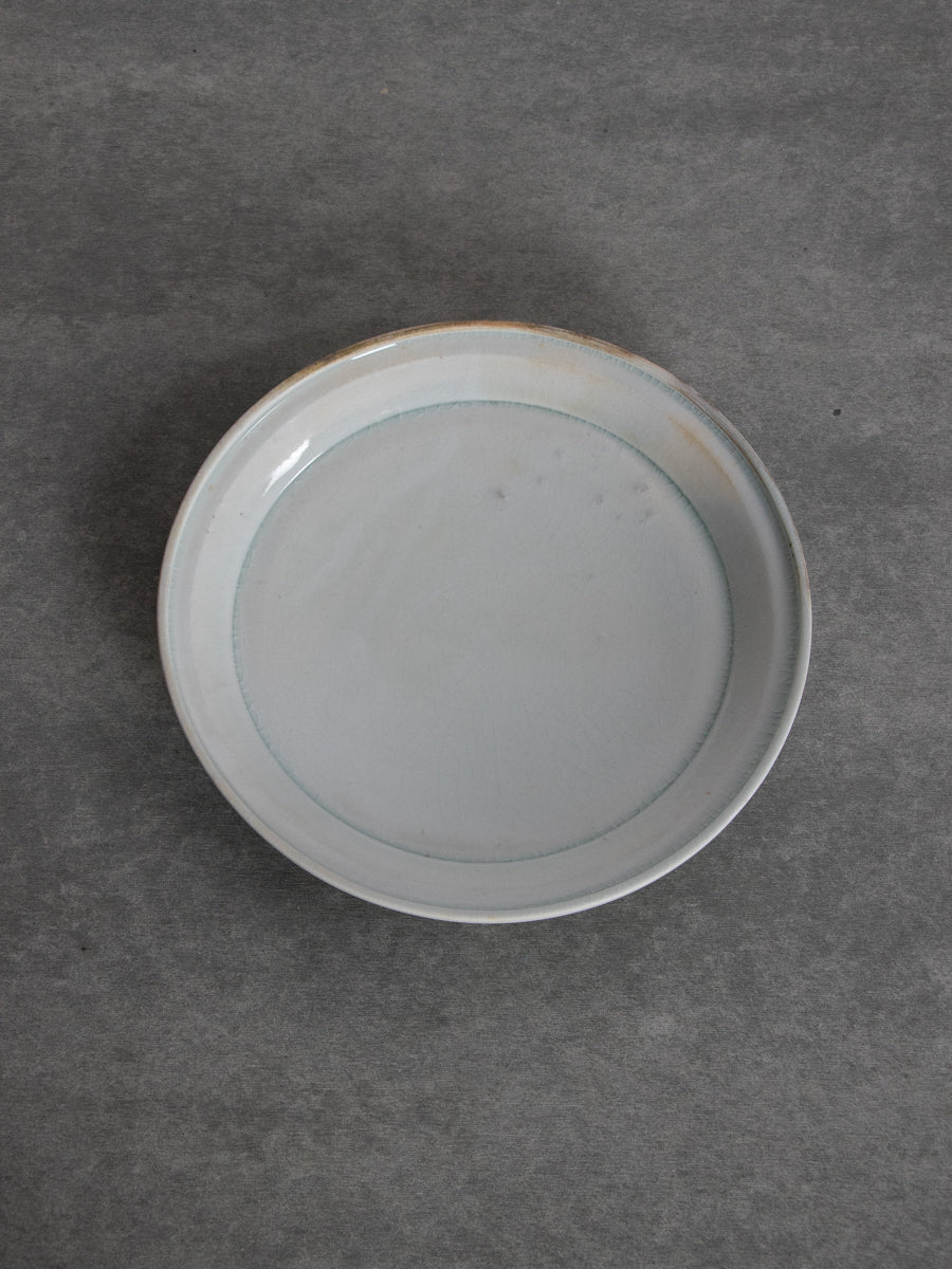 白磁段縁皿（ツヤ）
