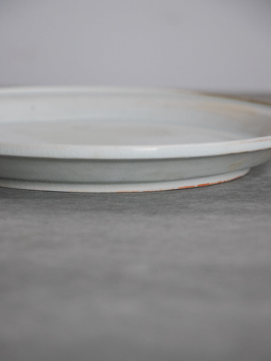 白磁段縁皿（ツヤ）